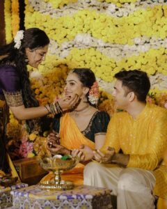 Asha Sharath Instagram - Haldi fun🌟🌼