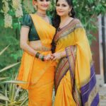 Asha Sharath Instagram - Some haldi moments 🌼 Saree : @ashasharathcollections