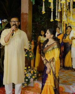 Asha Sharath Instagram - Some haldi moments 🌼
Saree : @ashasharathcollections