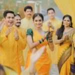 Asha Sharath Instagram - Some haldi moments 🌼 Saree : @ashasharathcollections