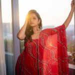Ashika Ranganath Instagram - Day 1 #Amigos promotions! Styling @manogna_gollapudi Outfit @drc_hyderabad Earrings @sheetalzaveribyvithaldas Photographer @they_call_me_keshu Make up @rajujadhav7557 Hair @thimmappa180 Hyderabad
