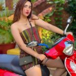 Ashnoor Kaur Instagram - 🛵🎒♥️ . . . #GoaDiaries #WhatIWore #ashnoorstylediaries 👗 @howwhenwearclothing 💎 @dagaaccessories19 📸 @gurmeetsingh0911
