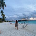 Ashnoor Kaur Instagram - Sea foam in the veins, Understanding the language of the waves🌊🐚🐬🌅 . . . 🩱 @merakilifestudio 👜 @pine_cone_official 📍 @sunsiyamresorts @sunsiyamiruveli 🤝 @planmyleisure Sun Siyam Iru Veli