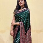 Aswathy Sreekanth Instagram - Every saree has a story ! ❤️ Saree @byhand.in Jewellery @anokhi_priyakishore Styling @styledbysavu MUA @sijanmakeupartist