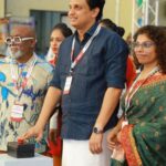 Aswathy Sreekanth Instagram - When Air India express took Kochin Biennale to the skies ❤️ Adaptation of GS Smitha’s original acrylic painting became the new tail art iconography for Air India express! So proud and happy to witness the event @kochibiennale @officialairindiaexpress @airindia.in @keralatourism #kochibiennale #muzrisbiennale #airindiaexpress #art #tailart #biggestcanvas