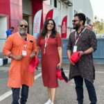 Aswathy Sreekanth Instagram - When Air India express took Kochin Biennale to the skies ❤️ Adaptation of GS Smitha’s original acrylic painting became the new tail art iconography for Air India express! So proud and happy to witness the event @kochibiennale @officialairindiaexpress @airindia.in @keralatourism #kochibiennale #muzrisbiennale #airindiaexpress #art #tailart #biggestcanvas