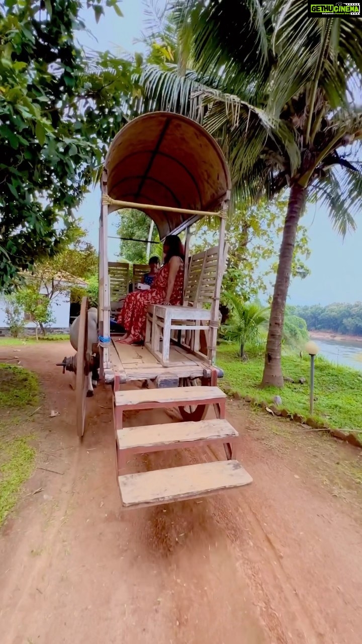 Aswathy Sreekanth Instagram - ഹേമന്ത രാവിന്റെ ആഴത്തിൽ നിന്നേതോ നാളങ്ങളായ് എന്നിൽ നീ ❤️ Location @rasagurukulresort @unaiseadivadu #reels #trending #malayalam #aswathysreekanth