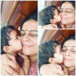 Aswathy Sreekanth Instagram - ഉമ്മ തരാനെന്ന വ്യാജേന പുതിയ പല്ല് ടെസ്റ്റ് ചെയ്യുവാ ! 🙄🥰 #milestones #teethingstories #mammababytime #kamala