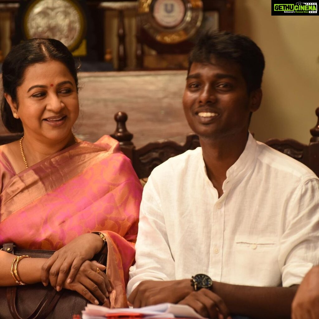 Atlee Kumar Instagram - Thank you @radhika_sarathkumar mam for ur great support in theri Most memorable journey thank you mam #5yearsoftheri