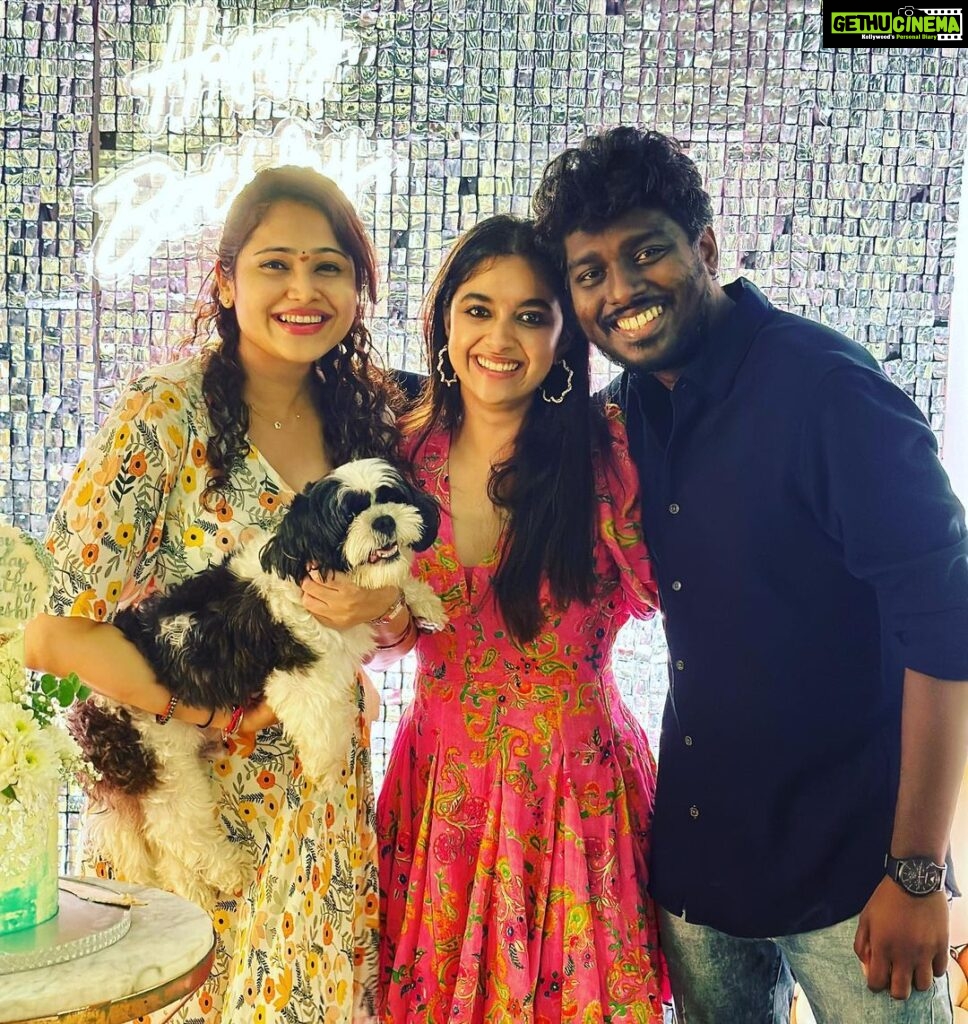 Atlee Kumar Instagram - Happy happy bday dear kitty ❤️ @keerthysureshofficial Wishing you only the bestest of the best always ❤️ happy bday 🥳🥳🥳