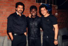 Atlee Kumar Instagram - What more can I ask on my bday , the best bday ever wit my pillars my dear @iamsrk sir & ennoda annae ennoda #Thalapathy . ❤️❤️❤️