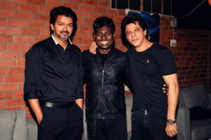 Atlee Kumar Instagram - What more can I ask on my bday , the best bday ever wit my pillars my  dear  @iamsrk sir & ennoda annae ennoda #Thalapathy . ❤️❤️❤️