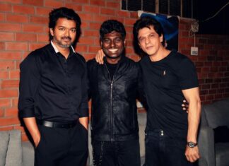 Atlee Kumar Instagram - What more can I ask on my bday , the best bday ever wit my pillars my dear @iamsrk sir & ennoda annae ennoda #Thalapathy . ❤️❤️❤️