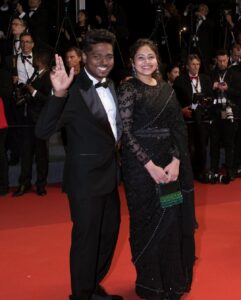 Atlee Kumar Instagram - That’s exactly what they call a dream come true moment , thank god for being kind to us ❤️ 
And thank you so much @bmwindia_official & @bmwkunexclusive for hosting us at the most prestigious #cannes2023 

Styled by - @openhousestudio.in , @pallavi_85 
Hmu - @rodolfozubizarreta , @lorealparis 
Assisted - @thanishqkokare 

Atlee 
Outfit - @crestelli2017 
Footwear - @louboutinworld 
Tie - @nm_design_studio 
Hair design - @aalimhakim 

Priya
Outfit - @jade_bymk 
Jewelry - @mortantra , @spiffypublicrelations 
Clutch - @therightsided 
 
#cannes2023 #worldslargeststage 
@festivaldecannes