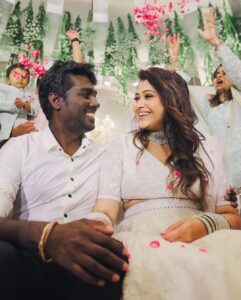 Atlee Kumar Instagram - The most memorable day of our life ❤️ 
Thanks to each and every one who made this day very very special to us under a very short notice ❤️ 

Styling- @pallavi_85 @openhousestudio.in 
Style team- @kaalii.ma 
Jewellery- @nacjewellers 
Outfit- @anitadongre  @chandrikaraamzofficial 
Shoes- @balmain
H&M-  @rachelstylesmith @makeupibrahim 
Photography - @rp3825 @made.in.mono @waseem.f.ahmed 
Decor - @vivahhika 

A very special thanks to @therouteofficial @jagadish_palanisamy @aiishwarya_suresh @avantika_kanagaraj for pulling off the entire event with so much love ❤️