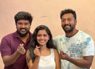 Bala Saravanan Instagram - Shootingggg….Magizhchi @kalaiyarasananbu @deepabalu__official ❤️❤️❤️