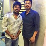 Bala Saravanan Instagram - அன்பு தளபதிக்கு இனிய பிறந்தநாள் வாழ்த்துக்கள்…🙏🏾🙏🏾🙏🏾❤️❤️❤️ The pic was taken at Darling movie special screening