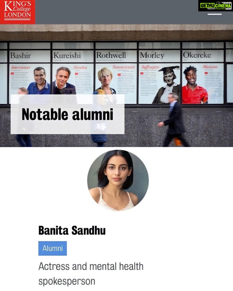 Banita Sandhu Instagram - I used to attend my seminars at the Virginia Woolf building at KCL but never in my wildest dreams did I think I would be featured alongside her as a notable alumni just a few years after graduating. I still have a long way to go on this journey but thank you King’s College for this incredible honour. 🥹 📸 by @andybrown.photography King's College London