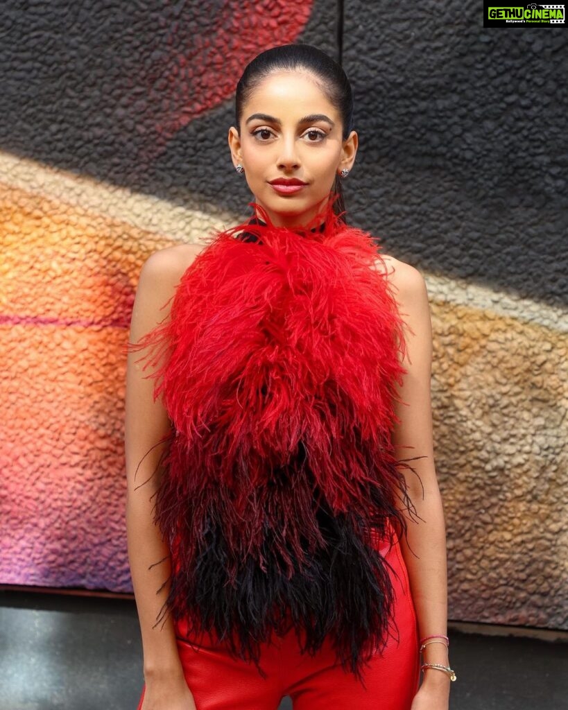 Banita Sandhu Instagram - red-y for the @davidkomalondon show ❤️‍🔥 London Fashion Week
