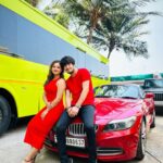 Bhavin Bhanushali Instagram – Guess who’s looking Red Hot Today ❤️👅 @imrashamidesai 
Mission Laila Loading….. Madh Island