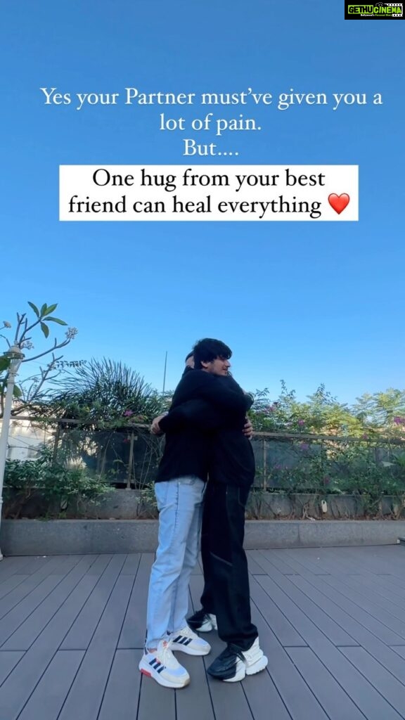 Bhavin Bhanushali Instagram - Tag someone you need a hug from ❤ @vishalpandey_21 #bhavish #brothers #bestfriends