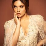 Bhumi Pednekar Instagram - Do Good, Look Good ! Thank you @bollywoodhungama for the 'Most Stylish Social Warrior' award 🏆✨ Nothing more rewarding than giving back Wearing: @nedrettaciroglu 💎: @anmoljewellers @karishma.joolry Styled by: @chandiniw Makeup: @sonicsmakeup Hair: @hairstories_byseema Clicked by: @lisadsouza