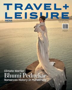 Bhumi Pednekar Instagram - The February edition celebrates stories of love and travel. A curated list of the most beautiful destinations around the world will inspire you to go on that long pending trip with your partner. We also do a deep dive into the best wedding venues in India and abroad so you can have that perfect big day. In our cover feature, we take climate activist and actor Bhumi Pednekar (@bhumipednekar ) to Maheshwar, a destination in Madhya Pradesh that is as romantic as it is spiritual. A travelogue from the Finnish Lapland decodes the reasons for the happiness of the Finns, and another one takes you to Nairobi where heritage meets modernism . Our photo essay takes you to Rapa Nui, a remote volcanic island in Polynesia that houses carved human figures with oversize heads from the 13th century. Produced by: Aindrila Mitra (@aindrilamitra) Cover story and interview by : Simrran Gill (@simrrangill) Photographer: The House of Pixels (@thehouseofpixels) Assisted by: Babu Bhimappa and Vishal Pollenor Styled by: Chandini Whabi (@chandiniw) Assisted by: Stacey Cardoz (@stacey.cardoz) Hair: Rohit Bhatkar (@rohit_bhatkar) Make-up by: Sonik Sarwate (@sonicsmakeup) Outfit: Gaffe (@gaffestudios ) Earrings: Swarovski (@swarovski) Shoes : Christian Louboutin (@louboutinworld ) Location: The Ahilya Fort Heritage Hotel, Maheshwar (@ahilya.fort)