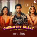 Bhumi Pednekar Instagram - Inki Chemistry ka toh 16th Dec ko hi pata chalega, but can say we are vibing well with them. #GovindaNaamMeraOnHotstar streaming from 16th December. @karanjohar @apoorva1972 @ajit_andhare @vickykaushal09 @bhumipednekar @kiaraaliaadvani @shashankkhaitan @viacom18studios @dharmamovies @mentor_disciple_films @sonymusicindia