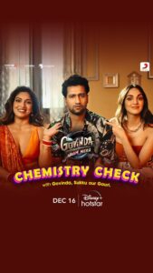 Bhumi Pednekar Instagram - Inki Chemistry ka toh 16th Dec ko hi pata chalega, but can say we are vibing well with them. #GovindaNaamMeraOnHotstar streaming from 16th December. @karanjohar @apoorva1972 @ajit_andhare @vickykaushal09 @bhumipednekar @kiaraaliaadvani @shashankkhaitan @viacom18studios @dharmamovies @mentor_disciple_films @sonymusicindia