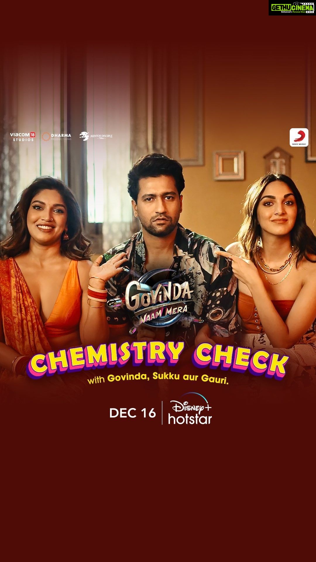 Bhumi Pednekar Instagram - Inki Chemistry ka toh 16th Dec ko hi pata chalega, but can say we are vibing well with them. #GovindaNaamMeraOnHotstar streaming from 16th December. @karanjohar @apoorva1972 @ajit_andhare @vickykaushal09 @bhumipednekar @kiaraaliaadvani @shashankkhaitan @viacom18studios @dharmamovies @mentor_disciple_films @sonymusicindia