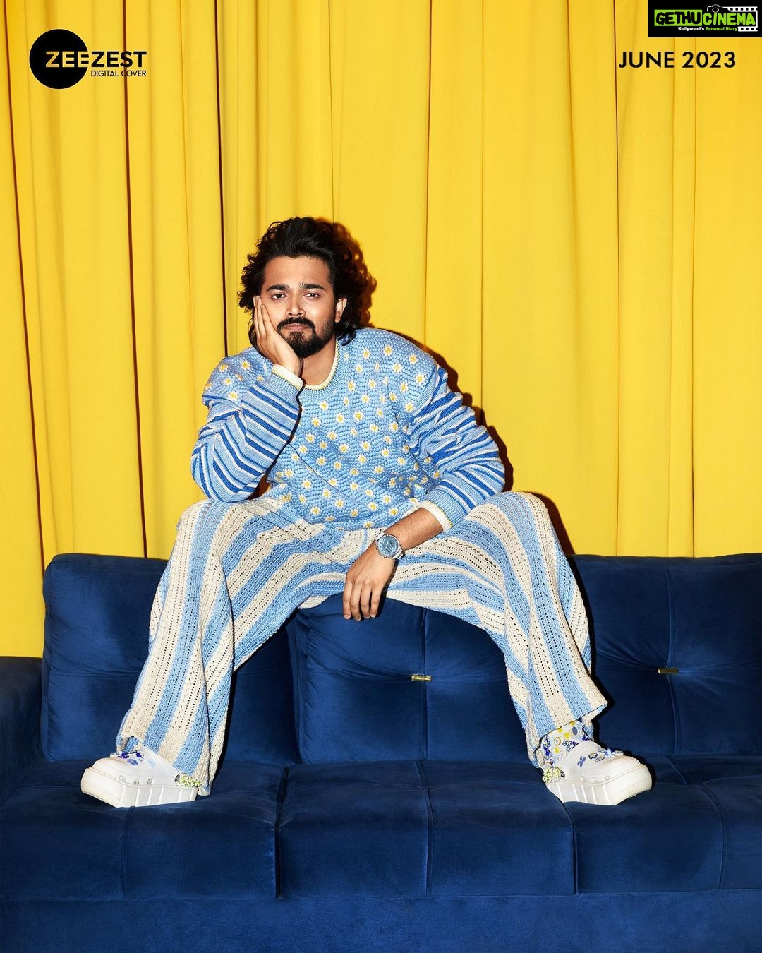 Bhuvan Bam Instagram - #ZeeZestDigitalCoverStar With more than 26 million subscribers on his YouTube channel, BB Ki Vines, Bhuvan Bam and his universe of relatable desi characters have struck a chord. He finds humour in the most unexpected places, people, situations, and understands exactly how to showcase it for his audience. @bhuvan.bam22 finds creative satisfaction as a storyteller and musician. As an actor, he showcases his skills on OTT projects such as Dhindora, Taaza Khabar, Rafta Rafta, and Plus Minus. He’s also carving a niche as a singer-songwriter, and composer with singles such as Teri Meri Kahani, Safar, Ajnabee, Sang Hoon Tere, and Ban Gayi Zindagi. Soon, we will watch him lead an action thriller, more details for which are awaited. In this look, Bhuvan channels his inner child, playful and fun-loving. To complete the look, Bhuvan is wearing a Police watch with multi-function dial in blue glass and rivetted white strap. For the full story log on to the website or click the link in bio. Credits:- Editor: Sumita Bagchi Creative Consultant: @mitrajitb Photographer: @keegancrasto / @publicbutterindia Watch Partner: #policewatches @watch.for.style Text: Shraddha Varma Team Zee Zest: Sayoni Bhaduri Stylist: @pyumishra Videography: @gauravtalekar_official Video Edit: Media Edge Hair stylist: Team @aalimhakim Makeup: Rajendra Singh Location: @merakiistudioz Artist Management: @rohitonweb Media Relations: @hardly.anonymous_2.0 Look: @ilovepero