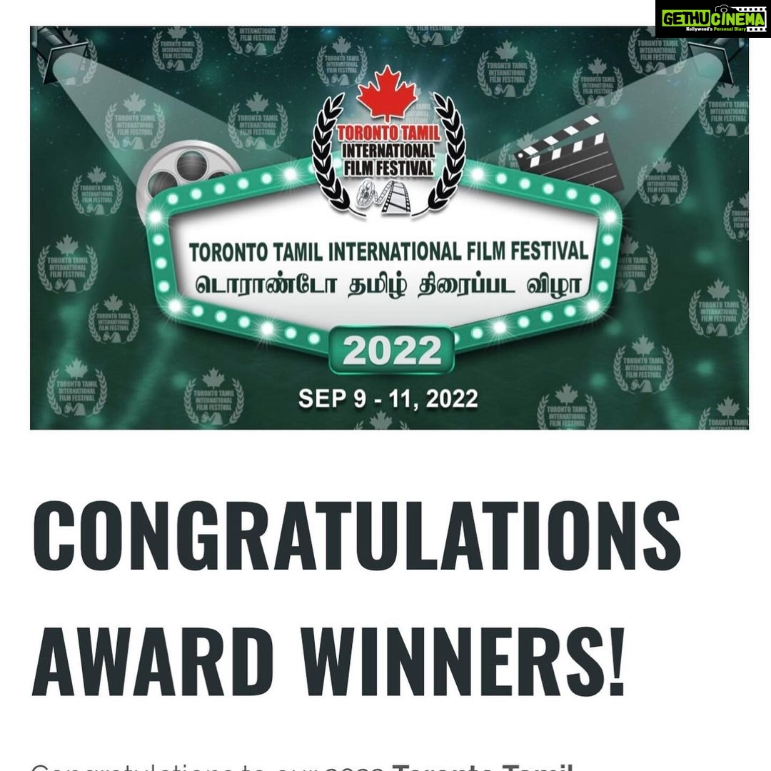 Brigida Instagram - After all… Rising happiness in my life. Happy to share this to u all. ~ RISING STAR EMERGING ACTRESS AWARD🥇 #torontotamilfilmfestival 2022 My heartfelt thanks to toronto jury members. And thanks a lot sir @radhakrishnan_parthiban