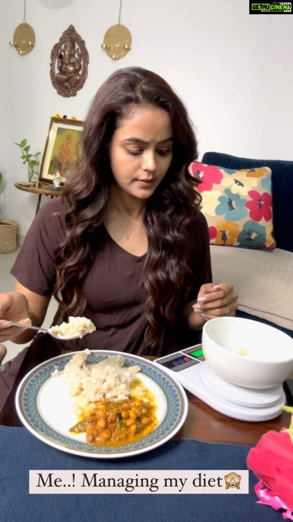 Chaitra Reddy Instagram - Me ..! Managing my diet 🙈😂
