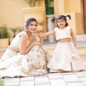 Charu Asopa Instagram - Thank you @memories_photography._ for capturing such a beautiful moment. Outfits - @gaba_creation_byanjalisharma
