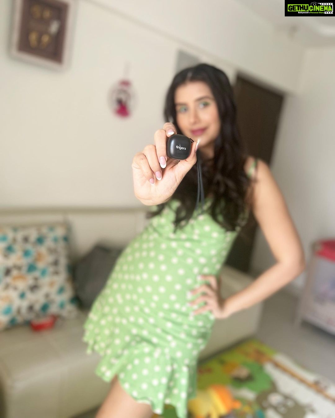Charu Asopa Instagram - Introducing The World’s Tiniest TWS Earbuds! With a size that beats your eyes and a sound that blows your mind! Truly Wireless, Tiny and Thunderous, FINGERS SizeZero Pods are a class apart. Delivering mighty sound and thumping bass like no other, these earbuds will leave you grooving and moving all day long. The best part is you won’t even notice you’re wearing them! @fingersindia