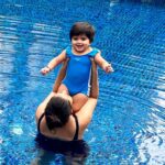 Charu Asopa Instagram – Me and my water baby 😘❤️🤗