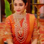 Chaya Singh Instagram - 🧡🧡🧡🧡 Outfit & styled by: @nithiyamogli and @rafiullah78 Jewellery: @supremeartjeweller Blouse : @anikshya_bridal_designers MUA: @makeoverbylokeshgowda Hairstylist: @samruddhimakeover #bridal #sponsored #shoot Bangalore, India