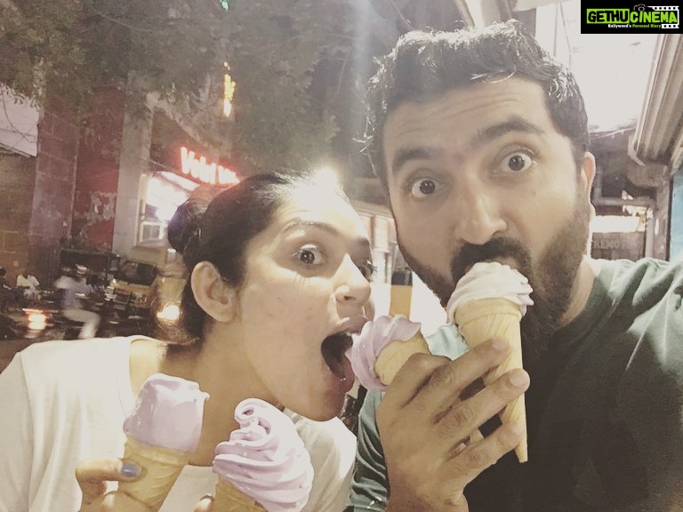 Chaya Singh Instagram - I am not greedy, it’s just his softie looks more tempting 😋🤤 #softie #icecream #sweettooth #cravings #together #temptation #couplegoals