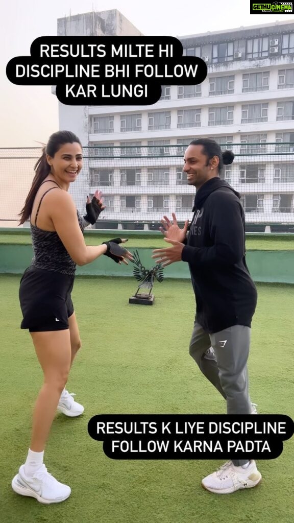Daisy Shah Instagram - Galat kya bola maine! @sr07official #gymstory #trainerclientgoals