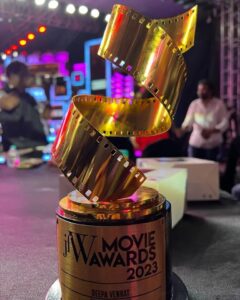 Deepa venkat Instagram - What a starry evening this was!!!

Winning the award for the Best Dubbing Artist for the third time at the JFW Movie Awards is almost like I'm daydreaming! 

This one was for my voice as Nandini for the stunning @aishwaryaraibachchan_arb , in Mani Ratnam sir's magnum opus, Ponniyin Selvan 😃

Thank you @jfwdigital, @binasujit , grateful beyond words. 

Stylist - @bhavyasundar
Sari - @thepallushop
Hair and makeup - @lakmesalon_kknagar

(Swipe to see me show off🤭)