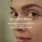 Deepika Padukone Instagram - Skincare meets sun protection with Licorice Beam, a clear, gel-based sunscreen. It works beautifully on days when your skin feels oily, leaving you with no white cast. Link in bio. #82e #LicoriceBeam #Licorice #Ceramides #SunscreenGel #Sunscreen #SPF #ClinicallyTestedSkincare #SkincareIndia #Skincare #SelfCare
