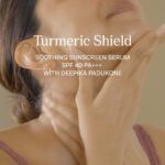 Deepika Padukone Instagram - Every day, but especially in the summer, there’s one thing I never leave home without: sunscreen. After moisturising, I apply Turmeric Shield generously over my face and neck 15-20 minutes before sun exposure. Enriched with the goodness of turmeric and ceramides, this lightweight yet powerful sunscreen serum leaves my skin hydrated with a healthy glow, and allows me to step out without worrying about the sun. Shop Turmeric Shield SPF 40 PA+++ exclusively on 82e.com. #82e #TurmericShield #Turmeric #Ceramides #SunscreenSerum #ClinicallyTestedSkincare #SPF #ReefSafeSunscreen #Sunscreen #SkincareIndia #Skincare #SelfCare