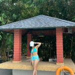 Deepti Sati Instagram - Was too scared to jump in but did it for the gram 🤦🏻‍♀️🤷‍♀️ Pool time 🏊‍♂️ @anchaviyo #pooltime