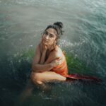 Deepti Sati Instagram - Little beachside moments on a cloudy sunset in varkala🌊 . Outfit @warp.stories Styling @krishnaviswam Location @cafetripislife Photography team @jishnuvinaya . . #varkala #beach #sunset #beachvibes #sunsets