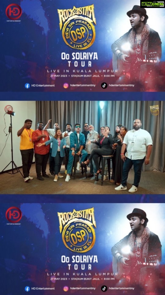 Devi Sri Prasad Instagram - "Get ready to be blown away by the electrifying performances of DSP at his upcoming concert on 27th May! 🎶 From soulful melodies to foot-tapping beats, this musical extravaganza has it all! Don't miss out on the experience of a lifetime! Book your tickets now! #DSPConcert #LiveMusic #27May #Malaysia