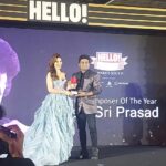 Devi Sri Prasad Instagram - Thank You so much dear HELLO AWARDS for honouring me with the COMPOSER OF THE YEAR Award last night !! 🎶🎶🙏🏻🙏🏻 Thank U @sophiechoudry .. U were wonderful on Stage ! And U sang so well on stage, the spontaneous #OoAntavaOoOoAntava 👌🏻🤟🏻🎶💃 And ThankU my dear friend @archithanarayanamofficial for putting together this cool outfit in d Last min n helping me out ! 🤗🎶