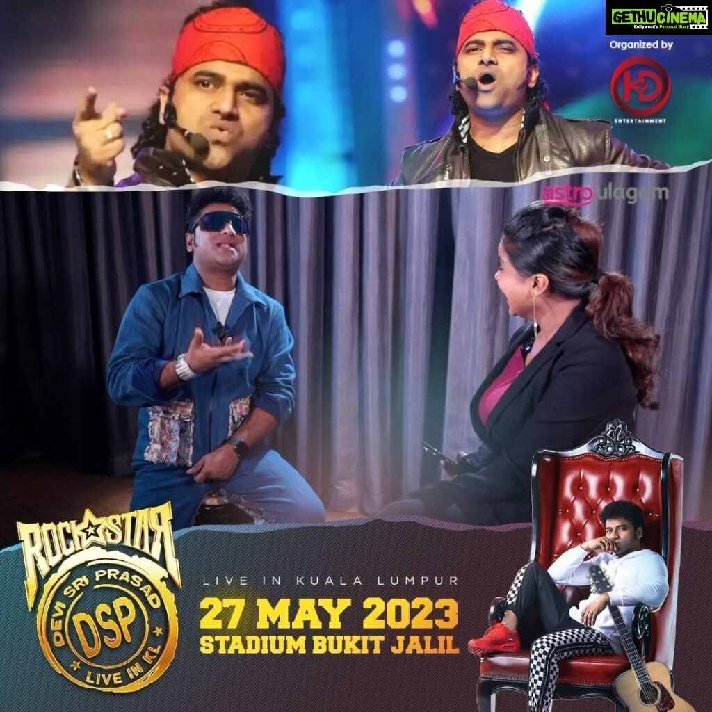 Devi Sri Prasad Instagram - @thisisdsp emphasizes the importance of learning languages🥳 Get ready to rock and roll in DSP Live in KL concert on 27th May at Stadium Bukit Jalil, Kuala Lumpur! See you there! #dspliveinkl #astroulagam