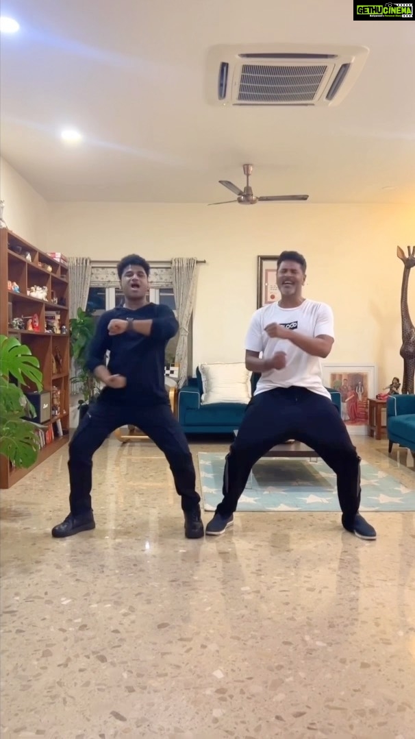 Devi Sri Prasad Instagram - #HappyInternationalDanceDay What can be HAPPIER than Dancing with our Own “MAESTRO of DANCE” the 1 & Only @prabhudevaofficial PRABHU DEVA MASTER ❤️🕺 on this Lovely Day🙏🏻🎶 ThankU dear Master🤗 ThankU dear @arrahman sir & @shanmughamshankar sir for such an ICONIC SONG🙏🏻❤️🎶 @tseries.official