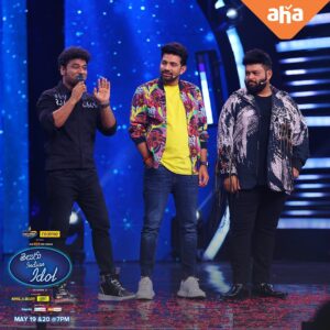 Devi Sri Prasad Instagram - Music - ✅
Energy - ✅✅
Entertainment - ✅✅✅
When two biggest and Mass musicians of this generation come together to present the semi finalists of #TeluguIndianIdol2-  Topu lechipoddhi… boom baddhalu ipoddhi…🔥 Don’t miss the semi finals this Friday & Saturday at 7PM. 
@thisisdsp
@musicthaman  @karthikmusicexp  @singergeethamadhuri  @vedalahemachandra 
@southindiashopping  @realmeindia @bingo_snacks  @shaadi.com  @fremantleindia @kajaria.ceramics @mangofrooti_freshnjuicy @realkhiladiofficial