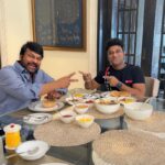 Devi Sri Prasad Instagram - BREAKFAST with the BOSS ❤️😍 What a SUNDAY😍 ThankU dear @chiranjeevikonidela sirrr for d lovely Breakfast and the Amazing time ❤️🎶🤗🙏🏻 U always make Us Feel Special !! Thats why U r always SUPER DUPER SPECIAL for Us !! Love U sirrr ❤️🎶🤗🙏🏻 ThankU dear @sushmitakonidela 4 dis lovely pic🎶🤗 @konidelapro